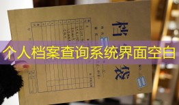 个人档案查询系统界面空白