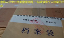 盘锦人才中心档案查询官网-一站式查询个人档案的平台