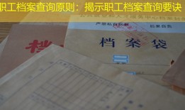 职工档案查询原则：揭示职工档案查询要诀