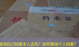 查询自己档案本人去吗？如何查询个人档案？