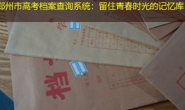郑州市高考档案查询系统：留住青春时光的记忆库