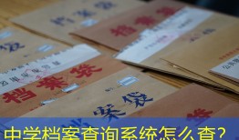 中学档案查询系统怎么查？