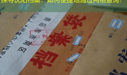 探寻沈阳档案：如何便捷地通过网络查询？
