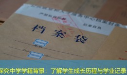 探究中学学籍背景：了解学生成长历程与学业记录