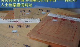 浏览昆山市身份档案的在线平台——昆山市人士档案查询网址