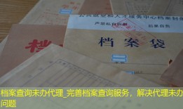 档案查询未办代理_完善档案查询服务，解决代理未办问题