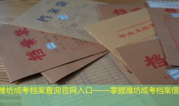 潍坊成考档案查询官网入口——掌握潍坊成考档案信息