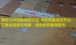 高校文件档案查询网站_高校档案资讯平台：汇聚全国高校档案，提供多样查询服务