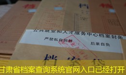 甘肃省档案查询系统官网入口已经打开