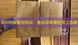 深圳档案查询网址：查找您需要的员工信息