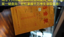 高考个人档案查询系统官网查询_高考个人档案一键查询，轻松掌握千万考生录取信息！