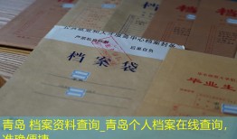 青岛 档案资料查询_青岛个人档案在线查询，准确便捷。