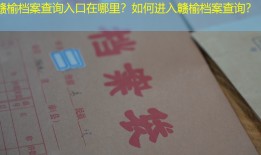 赣榆档案查询入口在哪里？如何进入赣榆档案查询？