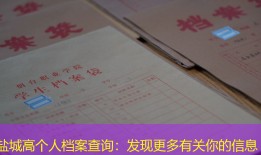 盐城高个人档案查询：发现更多有关你的信息
