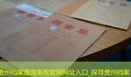 贵州档案查询系统官网网址入口_探寻贵州档案