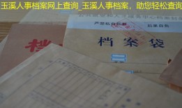 玉溪人事档案网上查询_玉溪人事档案，助您轻松查询
