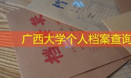 广西大学个人档案查询