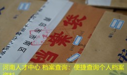 河南人才中心 档案查询：便捷查询个人档案资料