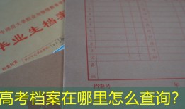 高考档案在哪里怎么查询？