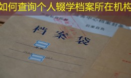 如何查询个人辍学档案所在机构