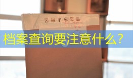 档案查询要注意什么？