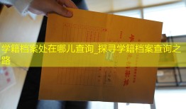学籍档案处在哪儿查询_探寻学籍档案查询之路