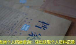 海南个人档案查询：轻松获取个人资料记录