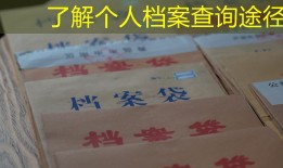 了解个人档案查询途径