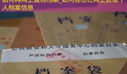 如何再网上查询档案_如何轻松在网上获取个人档案信息