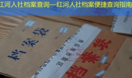 红河人社档案查询—红河人社档案便捷查询指南
