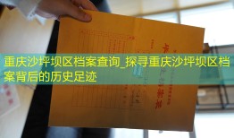 重庆沙坪坝区档案查询_探寻重庆沙坪坝区档案背后的历史足迹