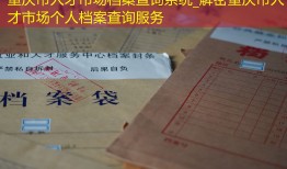 重庆市人才市场档案查询系统_解密重庆市人才市场个人档案查询服务