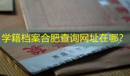 学籍档案合肥查询网址在哪？