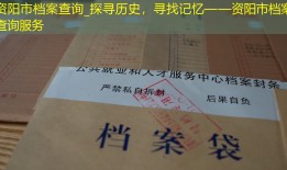 资阳市档案查询_探寻历史，寻找记忆——资阳市档案查询服务