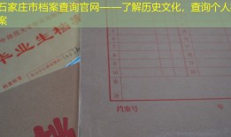 石家庄市档案查询官网——了解历史文化，查询个人档案