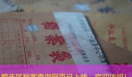 顺庆区档案查询网页已上线，欢迎访问！