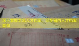 深入掌握本地人才档案，尽在省内人才档案查询