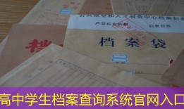 高中学生档案查询系统官网入口