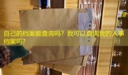 自己的档案能查询吗？我可以查询我的人事档案吗？