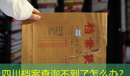 四川档案查询不到了怎么办？