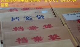 安溪海峡档案查询系统：悉心守护您的人事信息