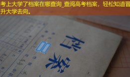考上大学了档案在哪查询_查阅高考档案，轻松知道晋升大学去向。