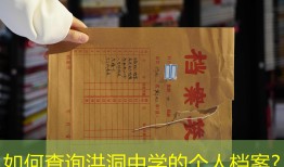 如何查询洪洞中学的个人档案?
