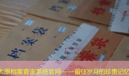 太原档案查询系统官网——留住岁月的珍贵记忆