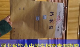 河北省毕业中学生档案查询指南