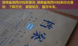 湖南省湘西州档案查询_湖南省湘西州档案综合查询：了解历史，掌握现在，留存未来。