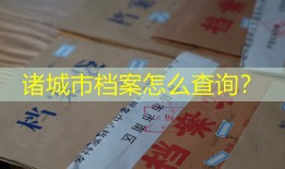 诸城市档案怎么查询？