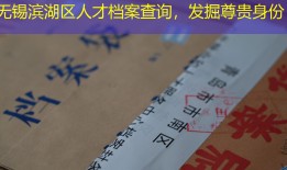 无锡滨湖区人才档案查询，发掘尊贵身份