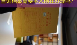 查询档案需要本人前往办理吗？