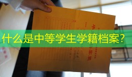 什么是中等学生学籍档案？